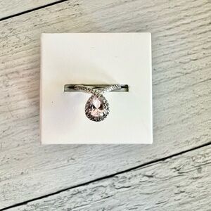 Elegant Silver Teardrop Ring by Bomb Party